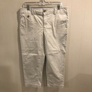 Banana Republic Tan/Khaki Cropped Women’s Chinos, Size 12